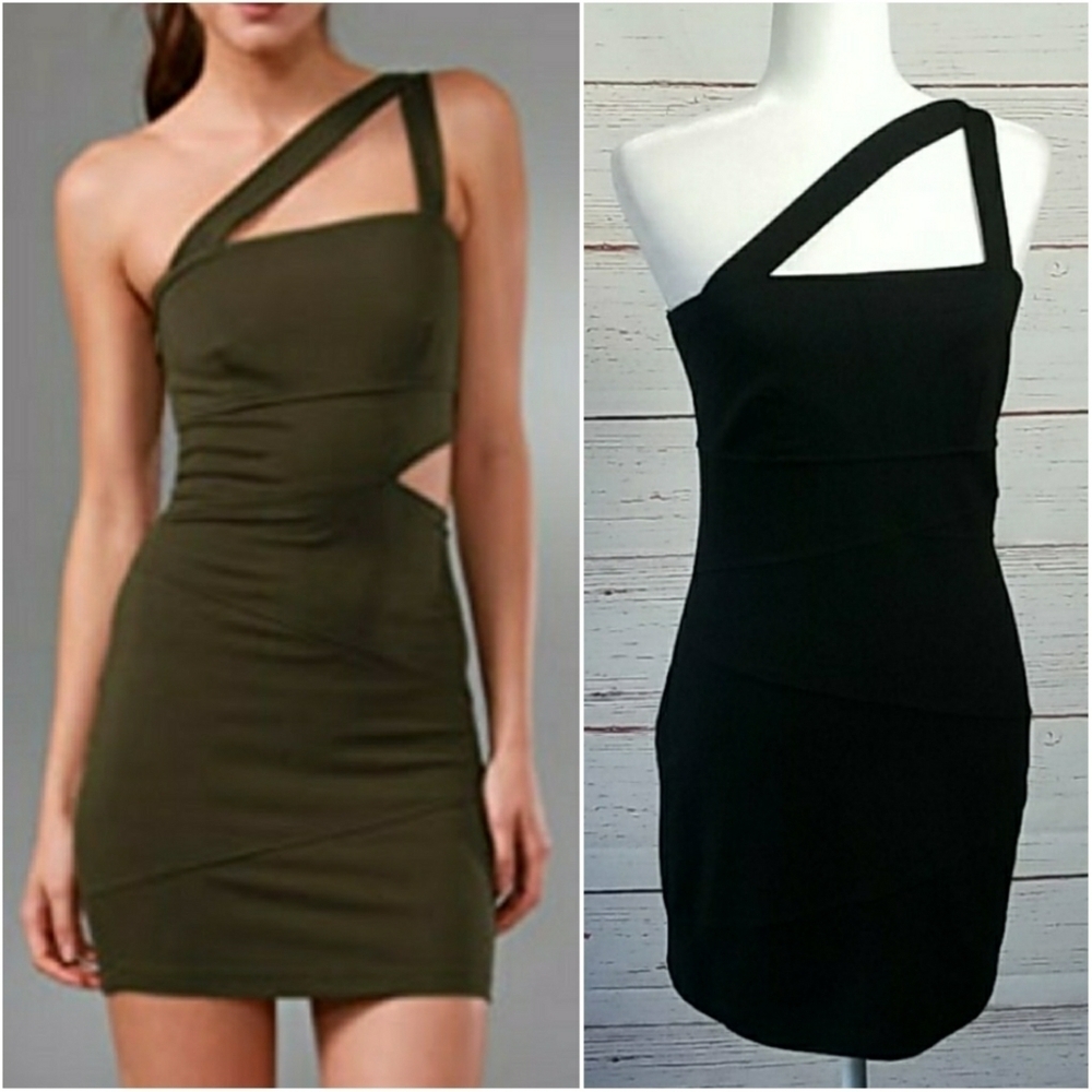 TORN // one shoulder cut out bodycon dress